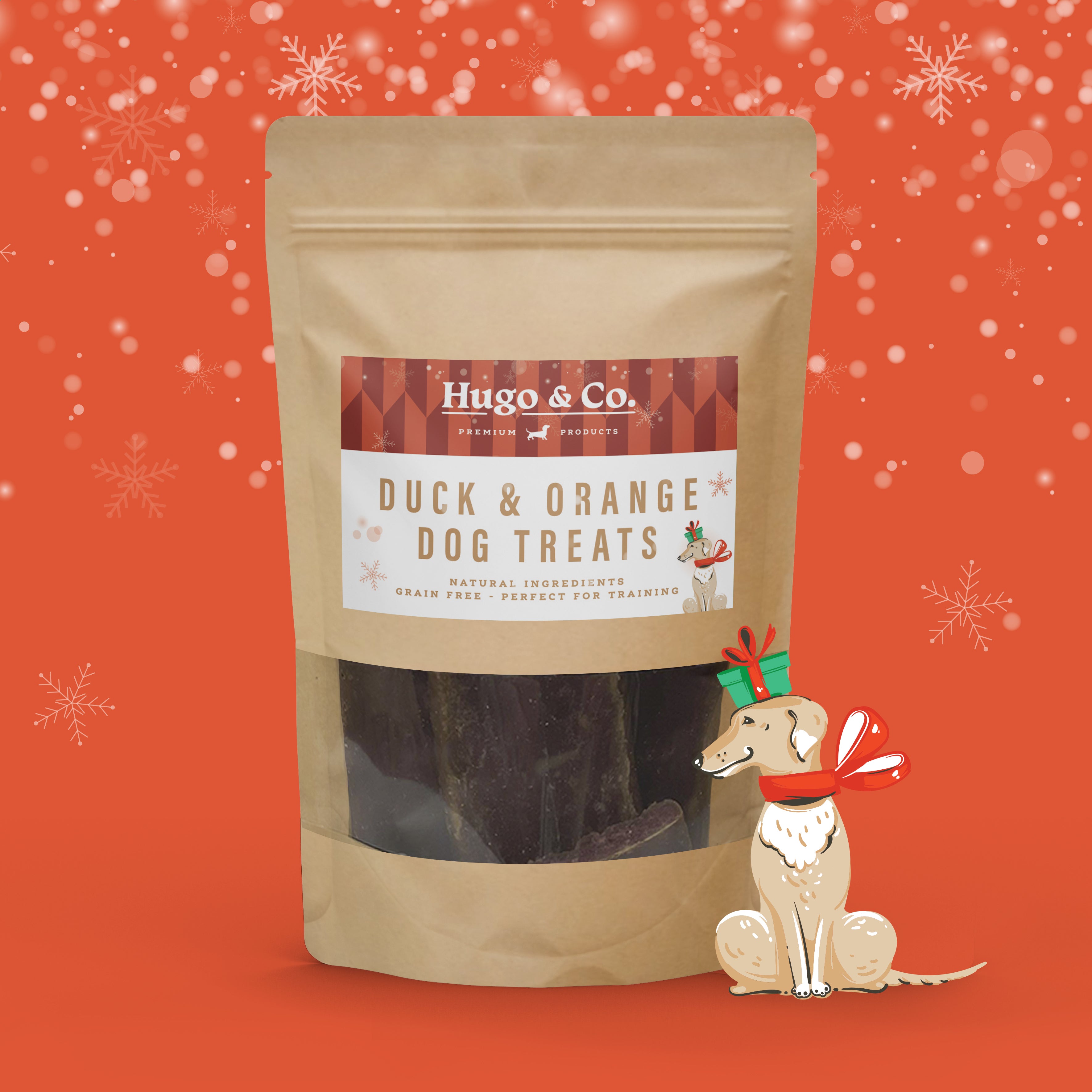 Christmas Duck and Orange Dog Treats