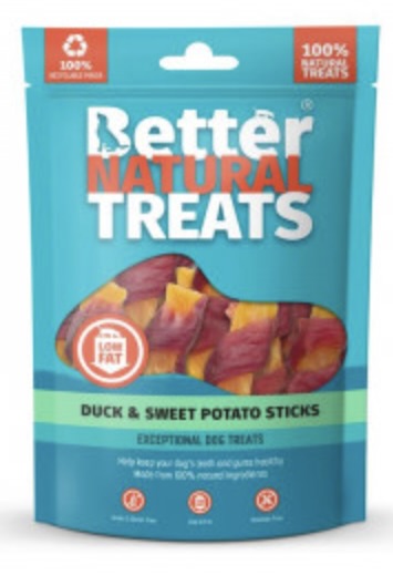 Better Natural Treats - DUCK & SWEET POTATOE STICKS