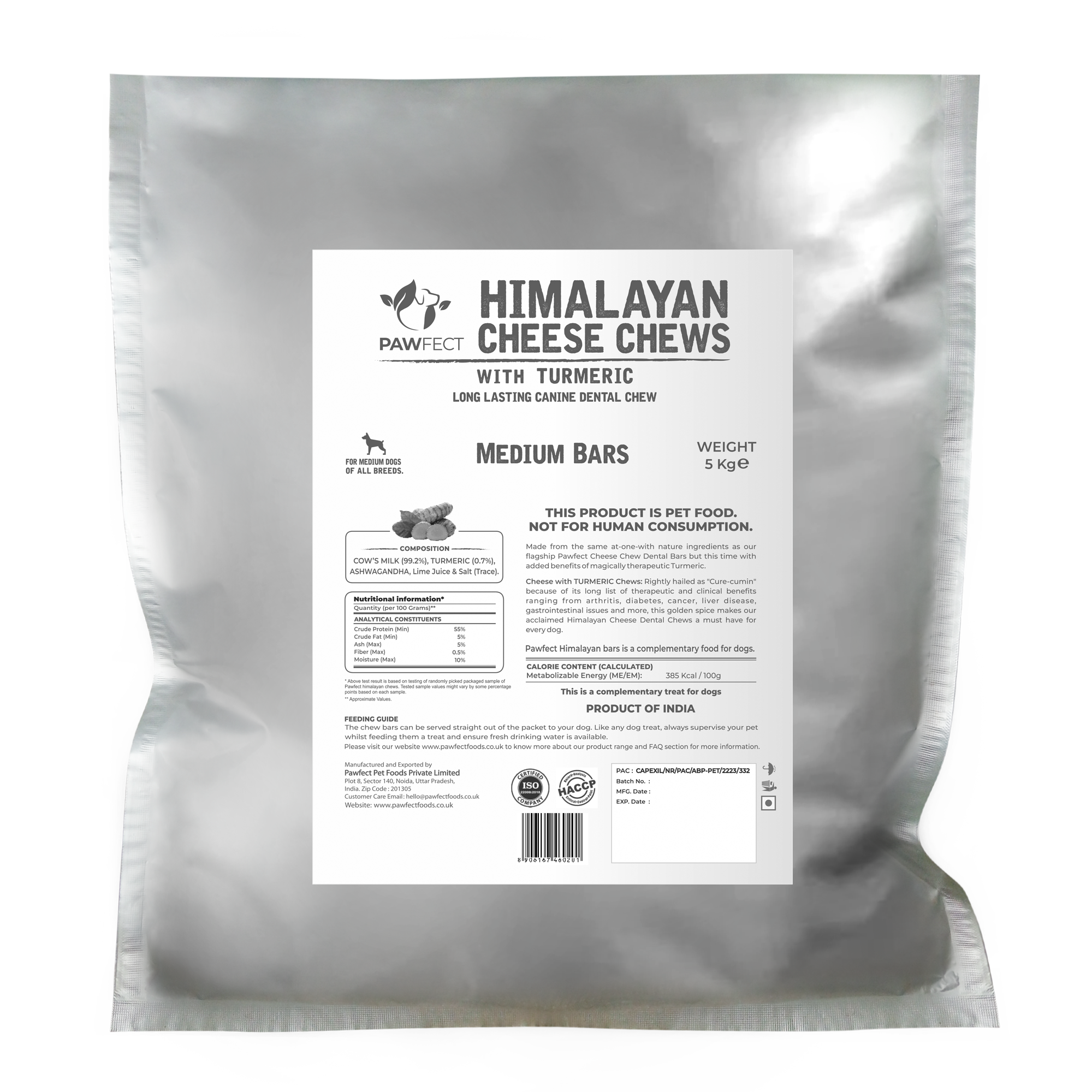 Pawfect Himalayan Cheese Chews with Turmeric & Ashwagandha